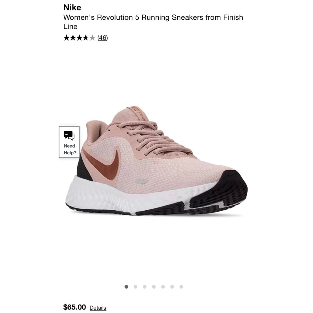 Women's Nike Revolution 5 Rose Gold Running Shoes 9.5